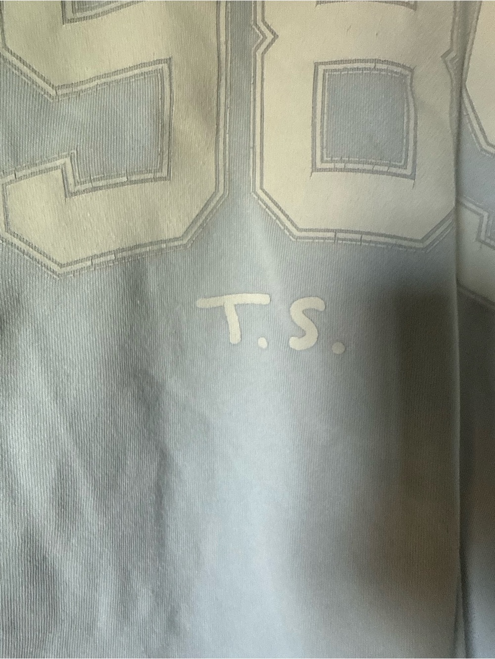 Official Taylor Swift 1989 Album Light Blue '1989' Crewneck Sweatshirt Flaw - Picture 3 of 5